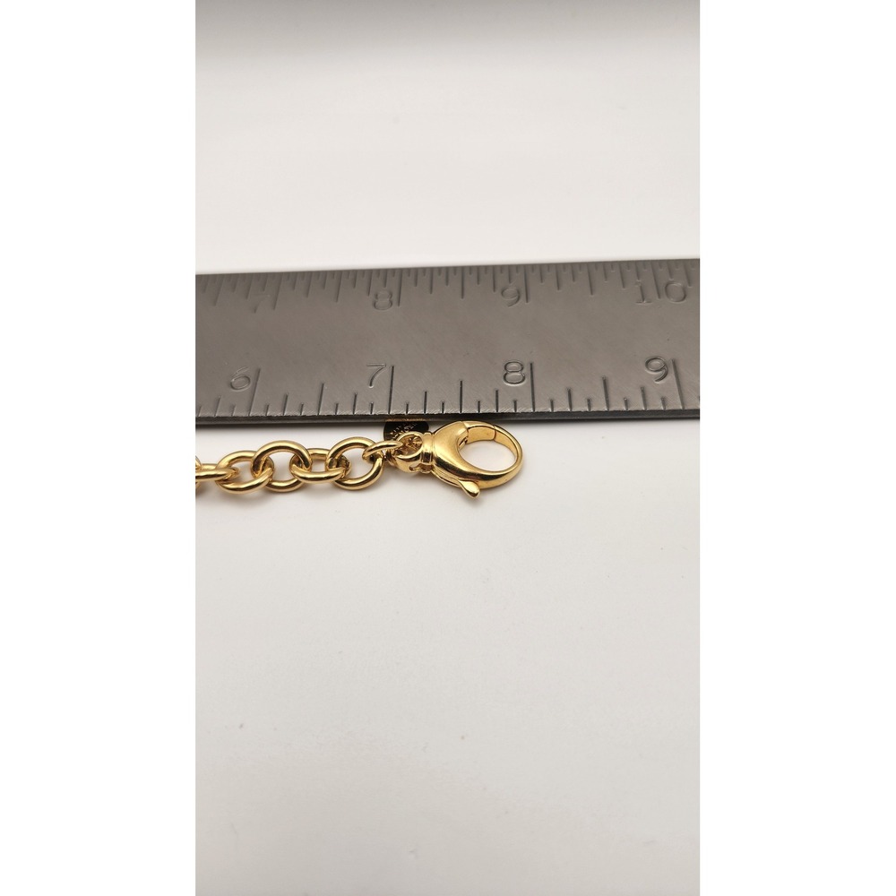 Bronzo Italia Milor Gold Tone Bronze Rolo Chain Bracelet 8 Inch Made in Italy - Picture 5 of 6